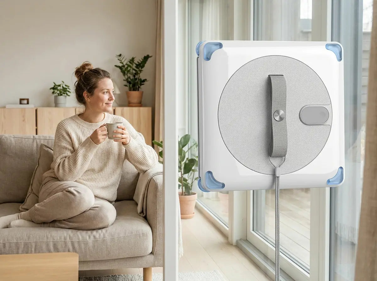 Cristall Clean Pro on a living room window